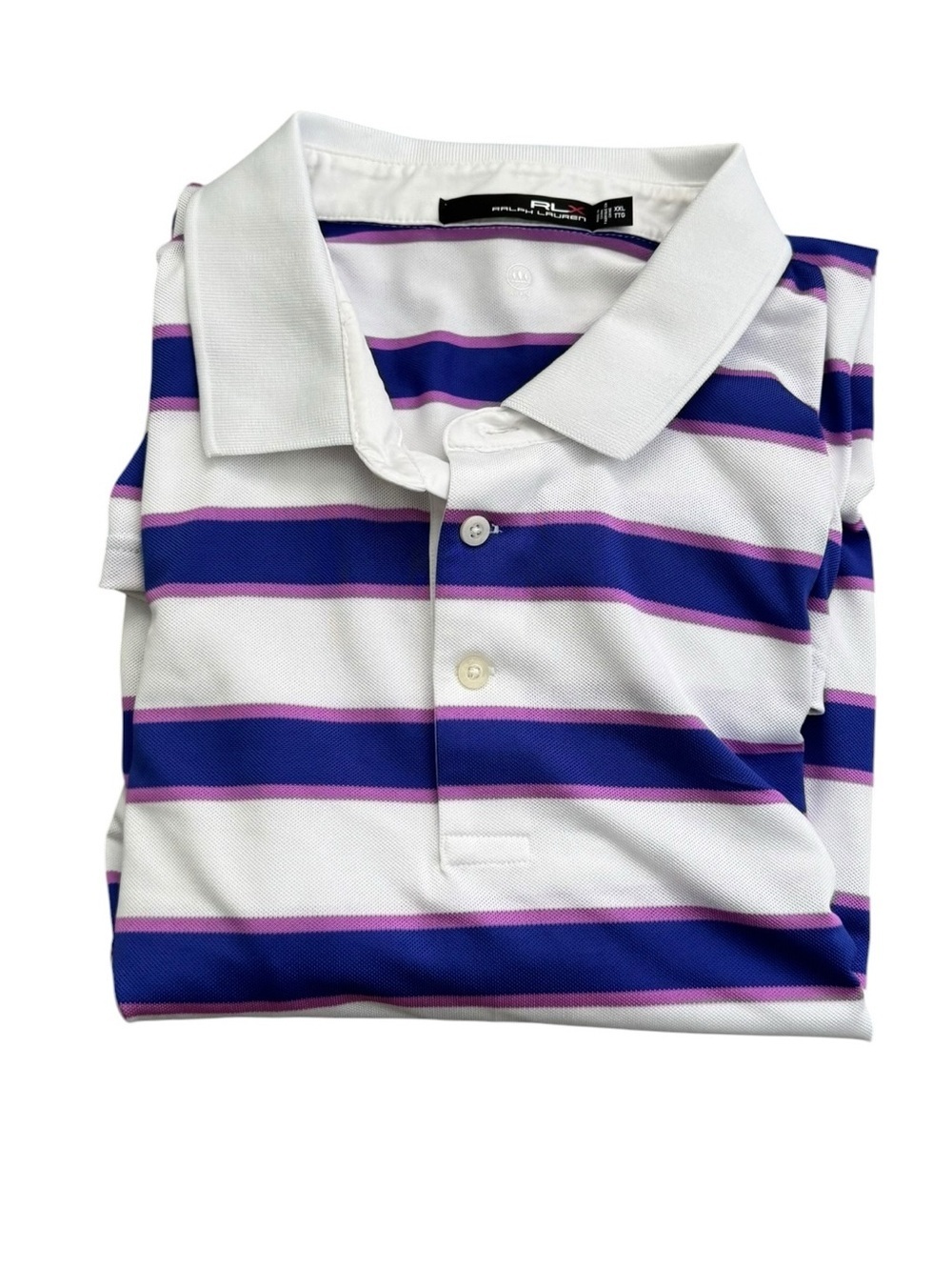 RLX Ralph Lauren Striped Polo mens size XXL performance short sleeve classic